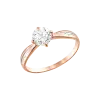Artikelbild 1 des Artikels “Damenring „Solitär mit Bändern“ aus 585 Bicolor-Gold mit Zirkonia “