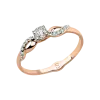 Artikelbild 1 des Artikels “Damenring „Solitär mit Blättern“ aus 585 Rotgold mit Zirkonia “