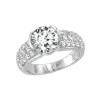 Product image 1 of the product “Women's Ring “Solitaire with Pavé” in 925 Sterling Silver with Cubic Zirconia ”