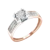 Artikelbild 1 des Artikels “Damenring „Solitär mit Pavé-Schultern“ aus 585 Bicolor-Gold mit Brillanten “