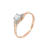 Artikelbild 1 des Artikels “Damenring „Solitär mit Seitensteinen“ aus 585 Rotgold mit Zirkonia “