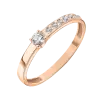 Artikelbild 1 des Artikels “Damenring „Solitär mit Steinreihe“ aus 585 Rotgold mit Zirkonia “