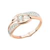 Artikelbild 1 des Artikels “Damenring „Solitär mit Steinreihen“ aus 585 Rotgold mit Zirkonia “