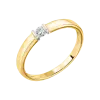 Artikelbild 1 des Artikels “Damenring „Solitär mit Stufe“ aus 585 Gelbgold mit Brillanten, 0,071 ct “