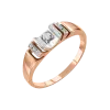 Product image 1 of the product “Women's Ring “Stepped Solitaire” in 585 Two-Tone Gold with Diamonds, 0.05 ct ”