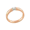Product image 1 of the product “Women's Ring “Open-Set Solitaire” in 585 Rose Gold with Diamonds, 0.07 ct ”