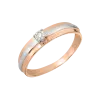 Product image 1 of the product “Women's Ring “Narrow Solitaire” in 585 Two-Tone Gold with Diamonds ”