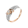 Product image 1 of the product “Women's Ring “Spiral with Stones” in 585 Two-Tone Gold with Diamonds ”