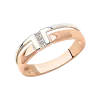 Artikelbild 1 des Artikels “Damenring „Steg mit Steinen“ aus 585 Bicolor-Gold mit Brillanten “