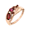 Artikelbild 1 des Artikels “Damenring „Steincluster mit Wirbel“ aus 585 Rotgold mit Granat und Rhodolith “