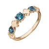 Product image 1 of the product “Women's Ring “Stones with Clovers” in 585 Rose Gold with Topaz ”