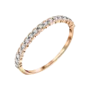 Product image 1 of the product “Women's Ring “Half Stone Row” in 585 Rose Gold with Diamonds ”