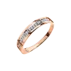 Product image 1 of the product “Women's Ring “Stone Row with Panels” in 585 Rose Gold with Diamonds ”