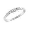 Product image 1 of the product “Women's Ring “Row of Five Stones” in 585 White Gold with Cubic Zirconia and Swarovski Crystals ”