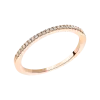 Product image 1 of the product “Women's Ring “Narrow Stone Row” in 585 Rose Gold with Diamonds, 0.094 ct ”