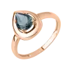 Product image 1 of the product “Women's Ring “Teardrop in Frame” in 585 Rose Gold with Sitall ”