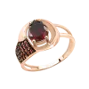 Artikelbild 1 des Artikels “Damenring „Tropfen mit Pavé“ aus 585 Rotgold mit Zirkonia und Granat “