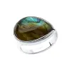 Artikelbild 1 des Artikels “Damenring „Tropfen mit Rahmen“ aus 925 Silber mit Labradorit “