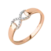 Product image 1 of the product “Women's Ring “Infinity with Stones” in 585 Rose Gold with Cubic Zirconia ”