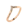 Product image 1 of the product “Women's Ring “V-Shape with Stones” in 585 Rose Gold with Diamonds, 0.05 ct ”