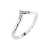 Product image 1 of the product “Women's Ring “V-Shape with Stones” in 585 White Gold with Diamonds ”