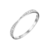 Product image 1 of the product “Women's Ring “Twisted Shank with Stones” in 585 White Gold with Cubic Zirconia ”