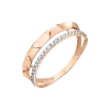 Product image 1 of the product “Women's Ring “Wave with Stone Row” in 585 Rose Gold with Cubic Zirconia ”