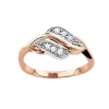 Artikelbild 1 des Artikels “Damenring „Welle mit Steinreihen“ aus 585 Bicolor-Gold mit Brillanten “