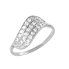 Artikelbild 1 des Artikels “Damenring „Welle mit Steinreihen“ aus 585 Weißgold mit Zirkonia “