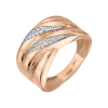 Artikelbild 1 des Artikels “Damenring „Wellen mit Pavé-Streifen“ aus 585 Rotgold mit Zirkonia “