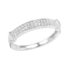 Product image 1 of the product “Women's Ring “Two Stone Rows” in 925 Sterling Silver with Cubic Zirconia ”