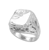 Product image 1 of the product “Men's Ring “Openwork Plate with Engraving” in 925 Sterling Silver ”