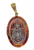 Product image 1 of the product “High-Quality Pendant St Sergius of Radonezh in Amber and Jewellery Resin, Height 45 mm ”