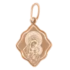Product image 1 of the product “Icon Pendant “Curved Mother of God” in 585 Rose Gold ”