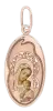 Product image 1 of the product “Icon Pendant “Coloured Oval Mother of God” in 585 Rose Gold ”