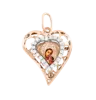 Product image 1 of the product “Icon Pendant “Heart with Stone Halo” in 585 Rose Gold ”