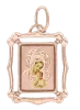 Product image 1 of the product “Icon Pendant “Coloured Frame” in 585 Rose Gold, Height 33 mm ”