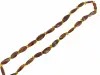Product image 1 of the product “Chain “Dark Red Olive Beads” with Amber ”