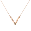Product image 1 of the product “Chain “V Shape with Hexagons” in 585 Rose Gold with Cubic Zirconia ”
