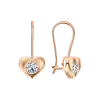 Artikelbild 1 des Artikels “Kinder-Ohrhänger „Herz mit Solitär“ aus 585 Rotgold mit Zirkonia “