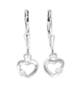 Artikelbild 1 des Artikels “Kinder-Ohrhänger „Herz offen mit Stein“ aus 925 Silber mit Zirkonia “