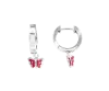 Product image 1 of the product “Children's Earrings “Hoops with Butterfly” in 925 Sterling Silver ”