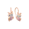 Artikelbild 1 des Artikels “Kinder-Ohrringe „Eule“ aus 585 Rotgold mit Zirkonia “