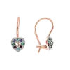 Artikelbild 1 des Artikels “Kinder-Ohrringe „Herz mit bunten Steinen“ aus 585 Bicolor-Gold mit Zirkonia “