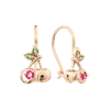 Product image 1 of the product “Children's Earrings “Cherries” in 585 Rose Gold with Cubic Zirconia ”