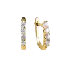 Artikelbild 1 des Artikels “Kinder-Ohrringe „Steinreihe“ aus 585 Gelbgold mit Zirkonia, Höhe 14 mm “