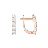 Product image 1 of the product “Children's Earrings “Stone Row” in 585 Rose Gold with Cubic Zirconia ”