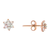 Artikelbild 1 des Artikels “Kinder-Ohrstecker „Blüte mit Steinen“ aus 585 Rotgold mit Zirkonia “