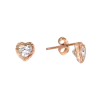 Product image 1 of the product “Children's Stud Earrings “Heart” in 585 Rose Gold with Cubic Zirconia ”