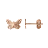 Product image 1 of the product “Children's Stud Earrings “Grooved Butterfly” in 585 Rose Gold ”